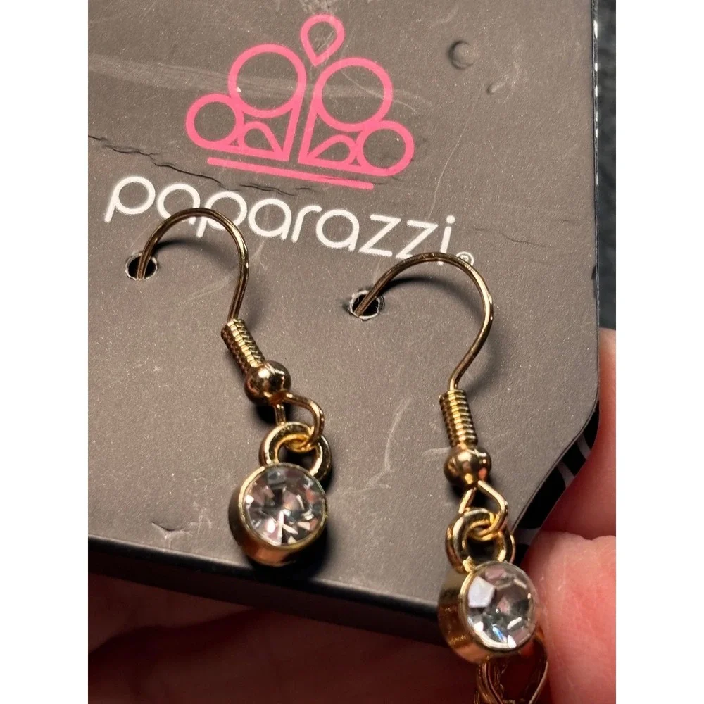 #45. Paparazzi Double-Layered Heart Necklace Earring Set